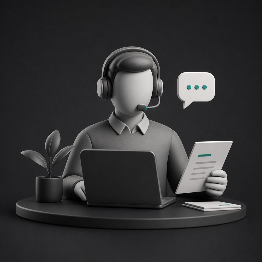3D illustration af kontakt og opstart